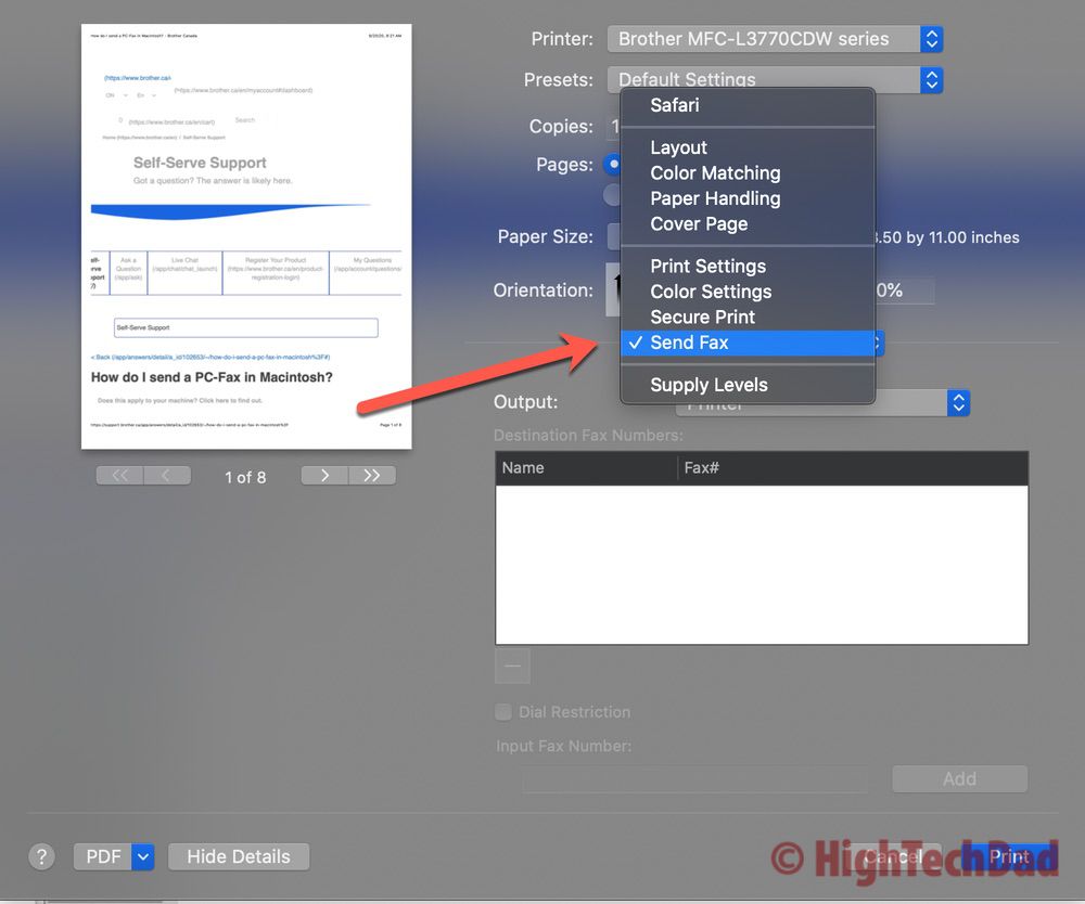 How to send a fax using the Brother MFC-L3770CDW multi-purpose printer by HighTechDad
