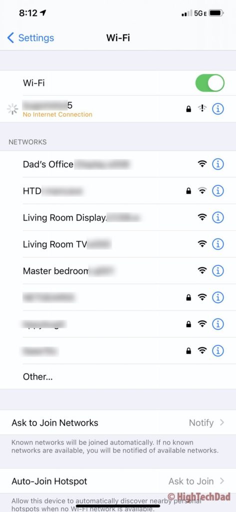 iOS Wifi - no internet connection