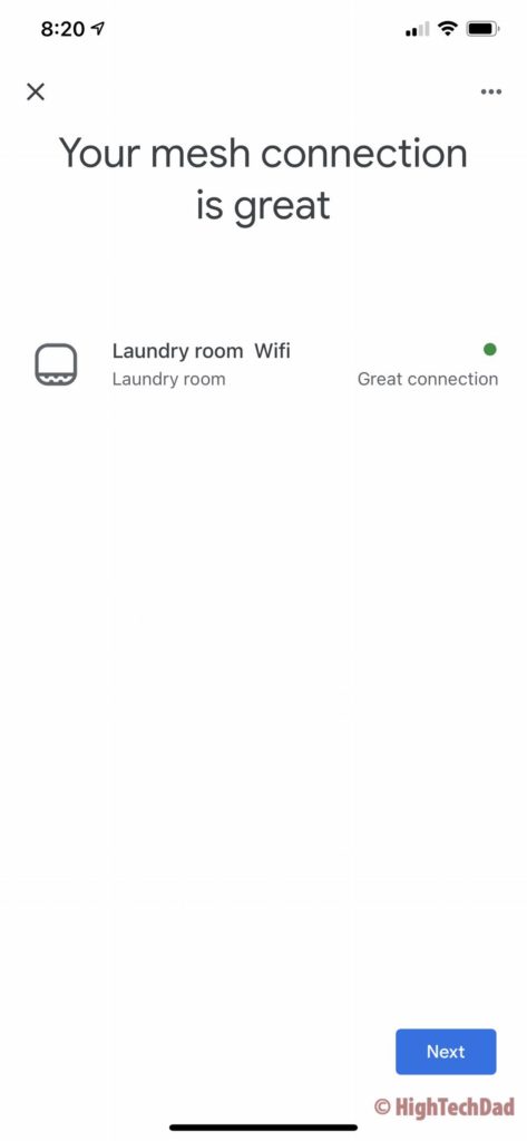 A great Nest Wifi mesh connection