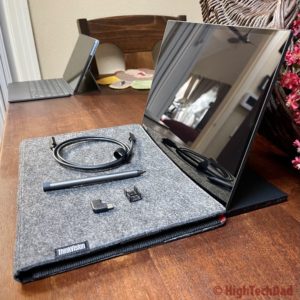 HighTechDad review - Lenovo ThinkVision M14t Touch Screen Portable Display