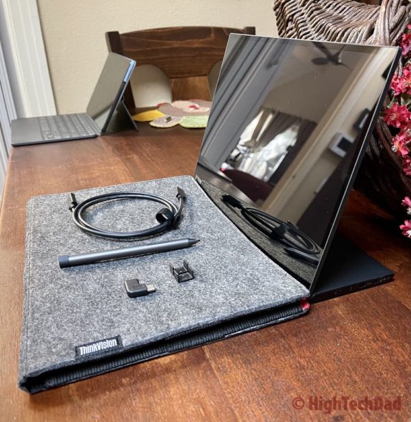 HighTechDad review - Lenovo ThinkVision M14t Touch Screen Portable Display