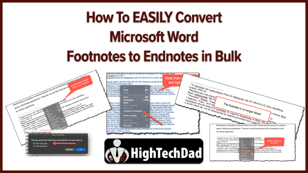 How to Convert Footnotes to Endnotes - HighTechDad
