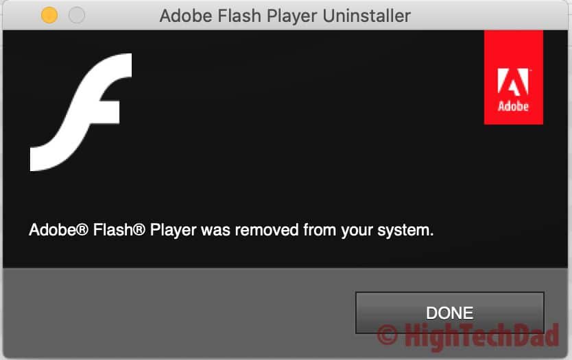 Adobe Flash Player Application Removed - HighTechDad How-To