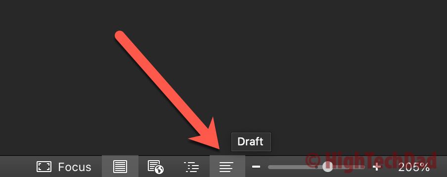 Click draft icon - How to Convert footnotes to endnotes - HighTechDad