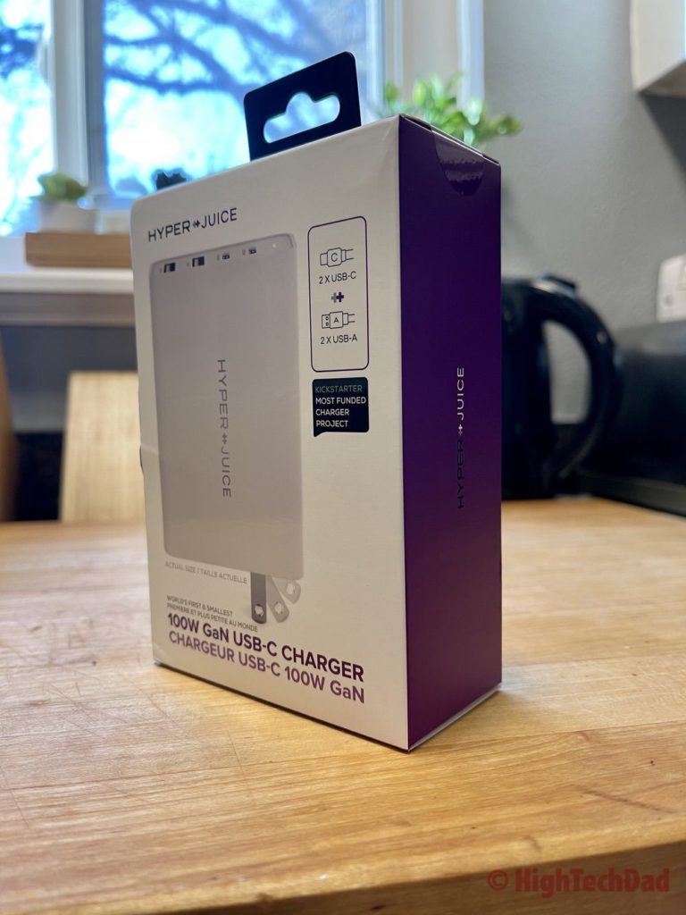 In the box - HyperJuice GaN 100W USB-C charger HighTechDad review