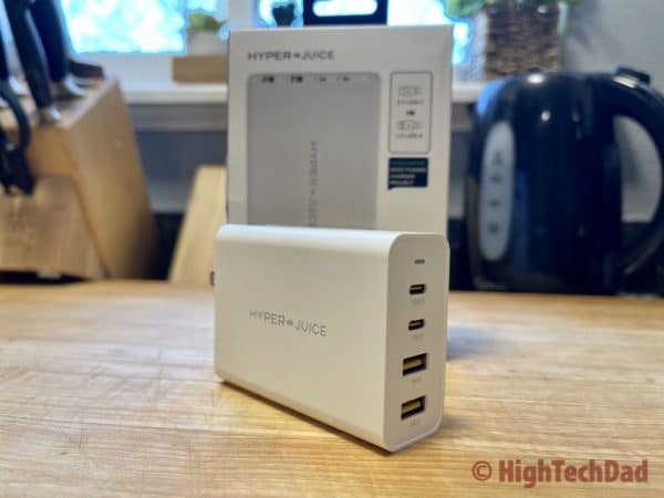 4 USB ports - HighTechDad review of HyperJuice GaN 100W charger