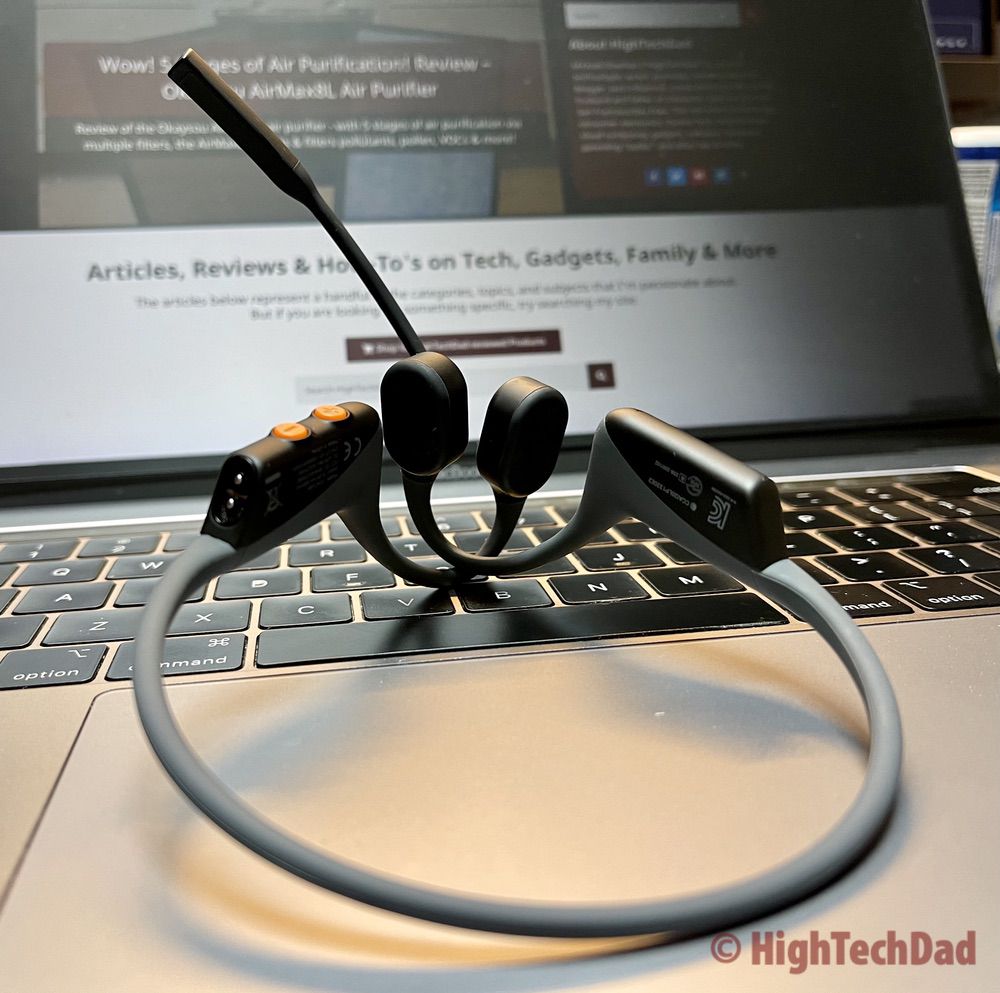 AfterShokz OpenComm headset - small & lightweight - HighTechDad review