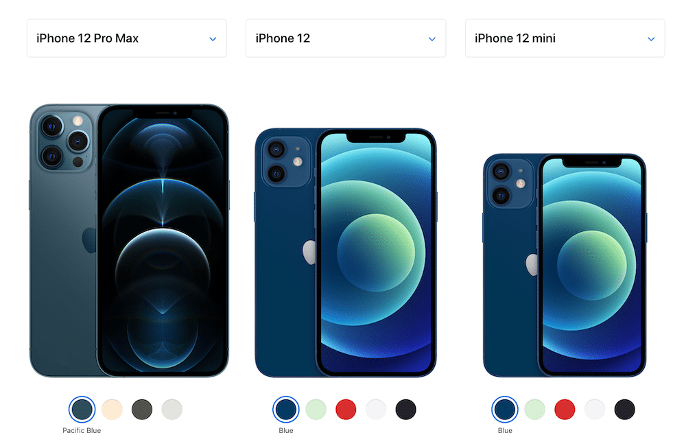 Apple's iPhone comparison tool