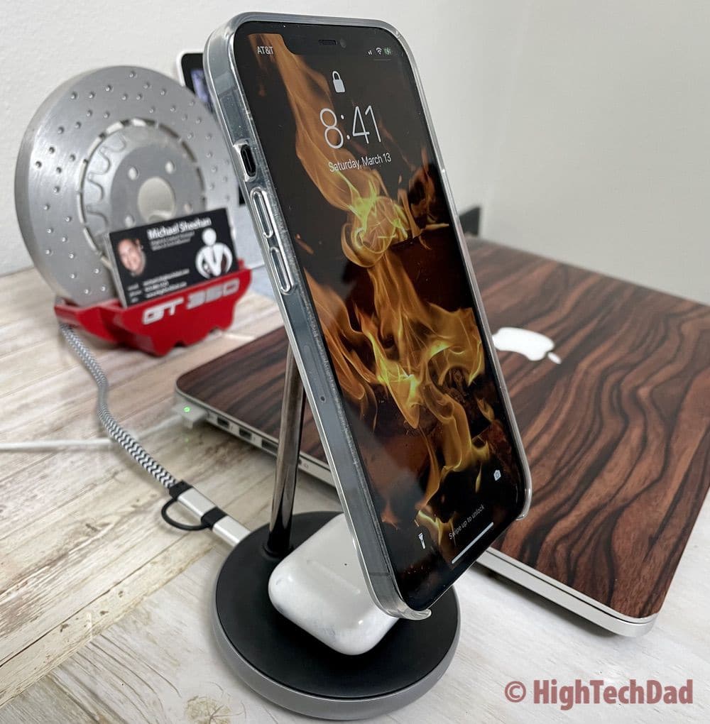 Portrait mode - HyperJuice Magnetic Wireless Charging Stand - HighTechDad review