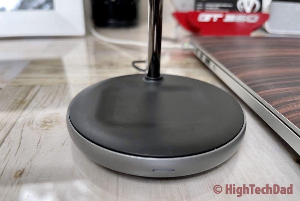 LED charging light - HyperJuice Magnetic Wireless Charging Stand - HighTechDad review 