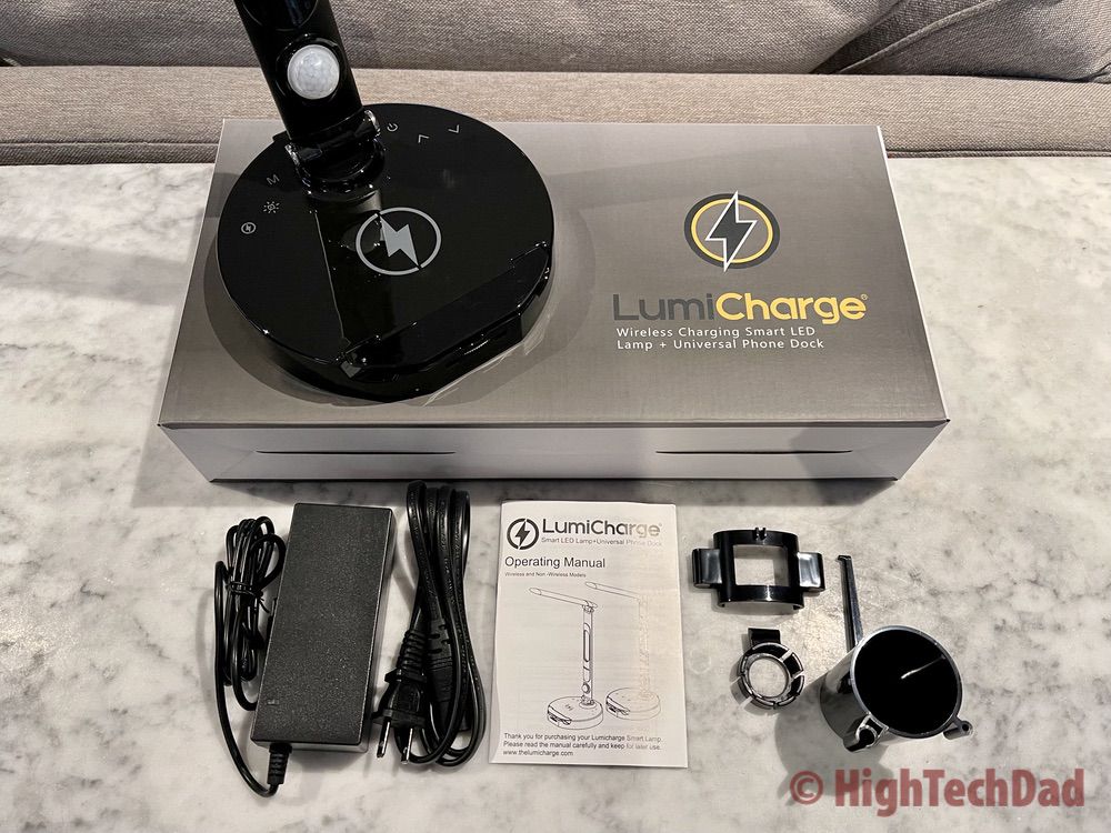 In the box - LumiCharge LED Desk Lamp - HighTechDad review