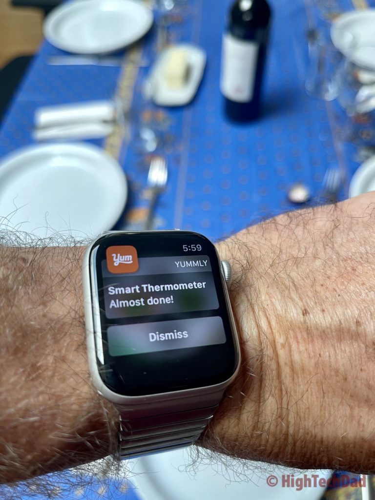 Apple Watch notification - Yummly Smart Thermometer - HighTechDad review