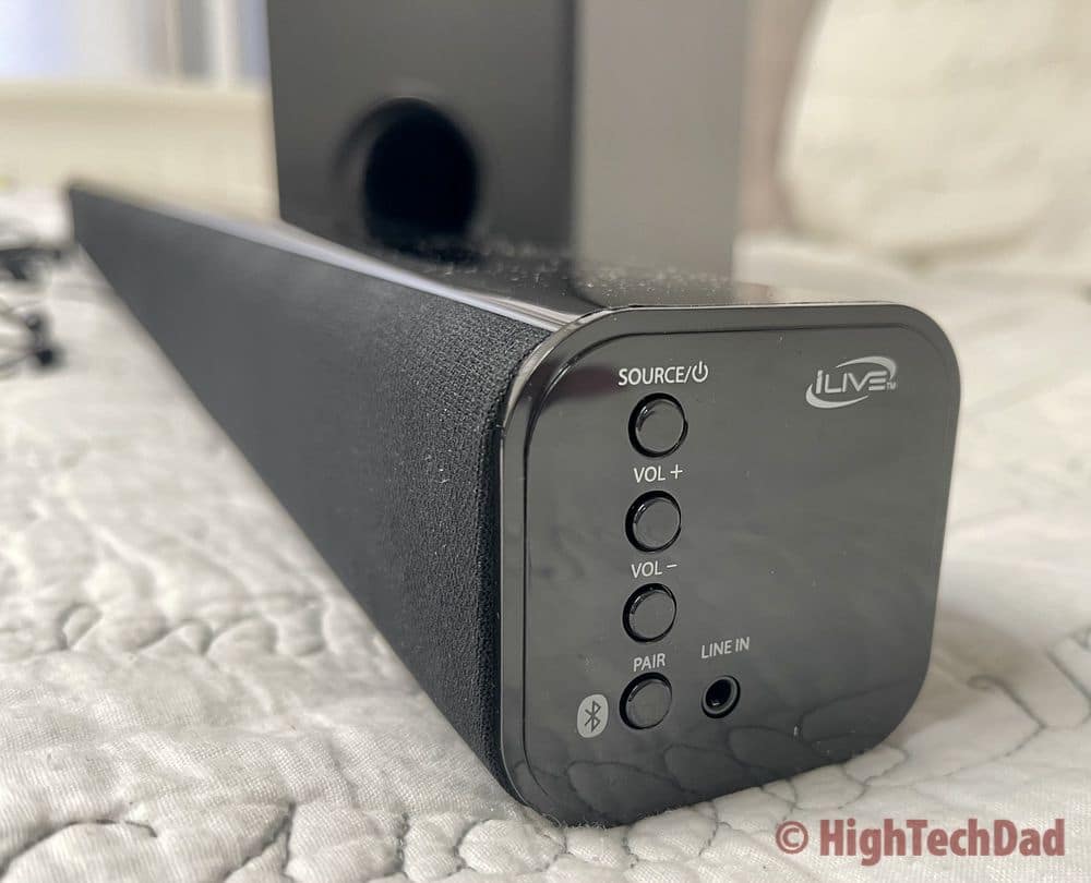Controls - iLive HD sound bar - HighTechDad review