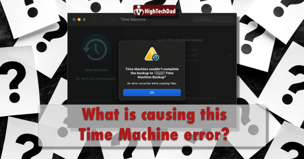 HighTechDad - Time Machine & OneDirive - errors