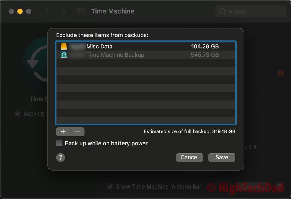 Time Machine exclude directory from backup - HighTechDad OneDrive and Time Machine fix