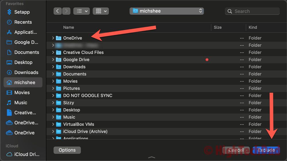 Exclude OneDrive from Time Machine - HighTechDad how to fix OneDrive issues with Time Machine