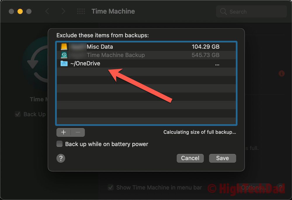 HighTechDad Time Machine One Drive error ondrive - HighTechDad™