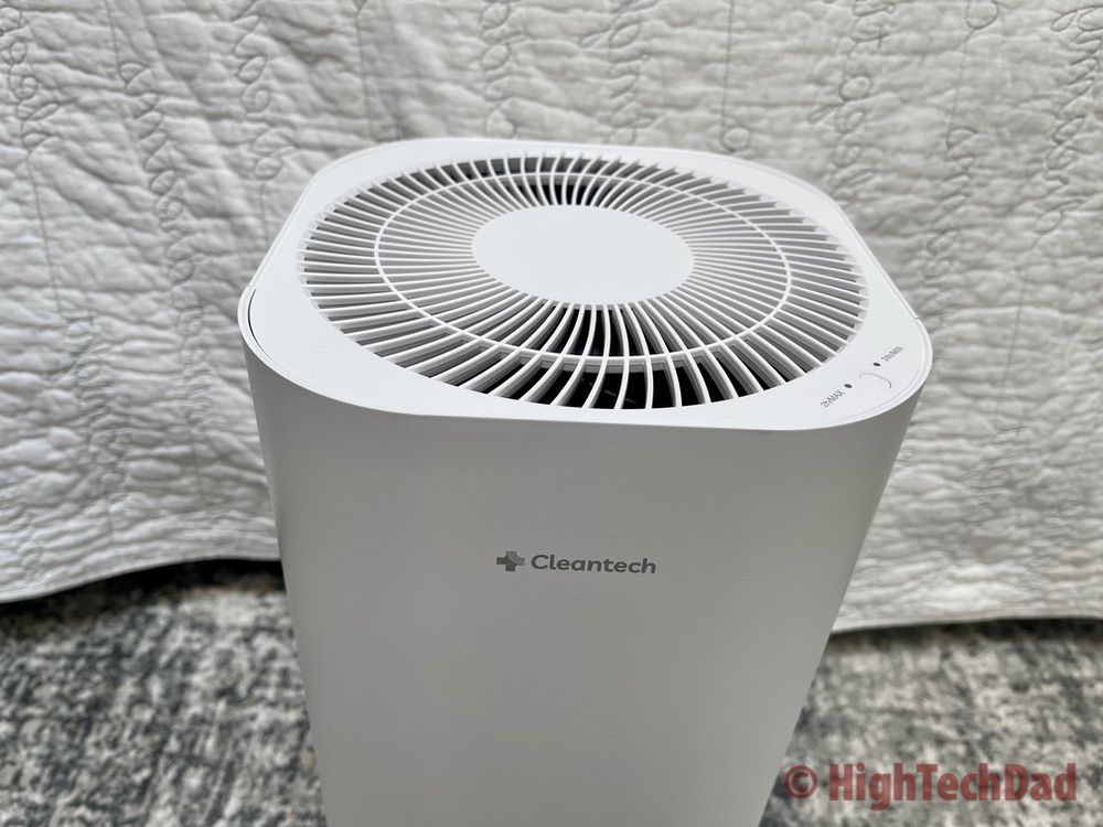 Top of purifier - Cleantech UVC air purifier - HighTechDad review