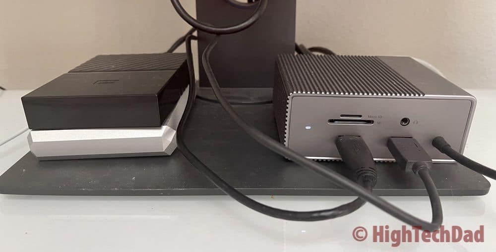2 hard drives and more connected - HyperDrive 12-port USB-C Docking Station - HighTechDad review
