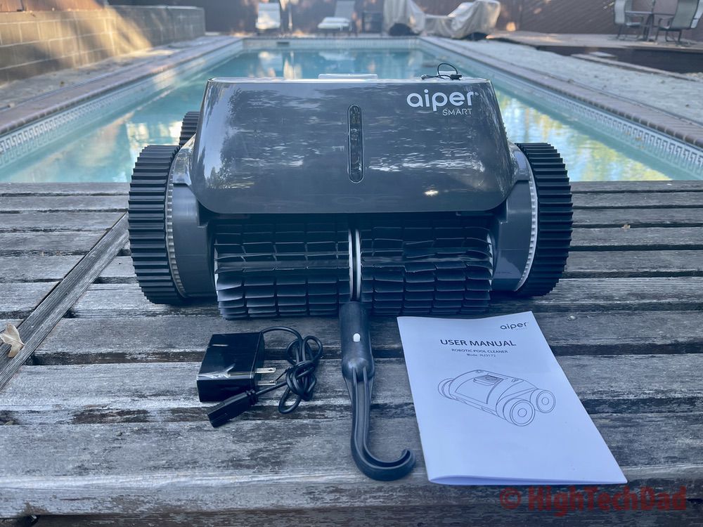 In the box - - Aiper Smart AIPURY1500 pool robot cleaner - HighTechDad review