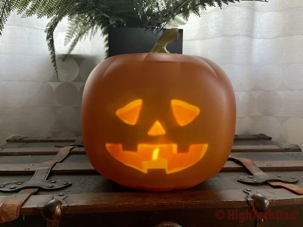 You can see the candle - Jabberin Jack animated, singing, joking pumpkin - HighTechDad review