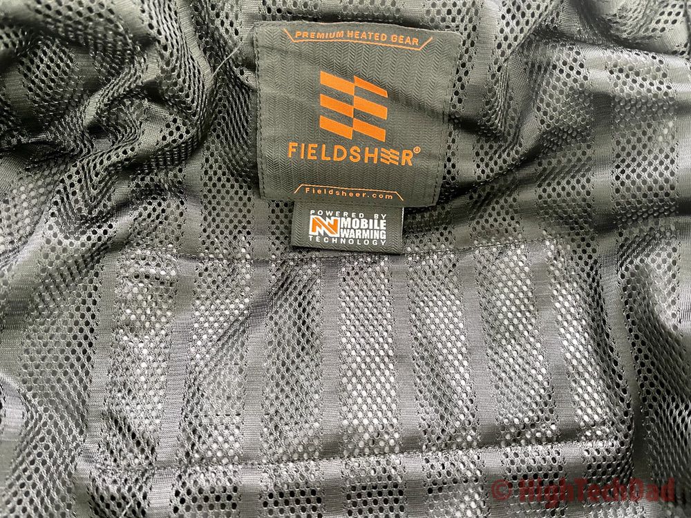 Heating element behind the mesh - Fieldsheer Adventure Heated Jacket - HighTechDad review