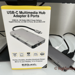 EZQuest 8-port USB-C hub in the box