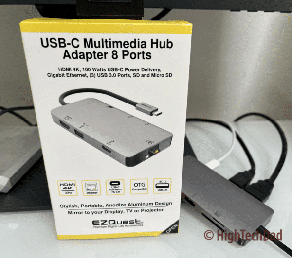 EZQuest 8-port USB-C hub in the box