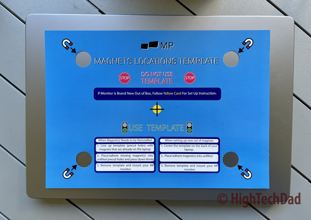 Template for attaching - Mobile Pixels DUEX Lite - HighTechDad review