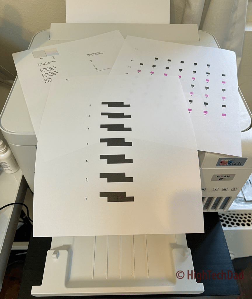 Calibration - HighTechDad review of the Epson EcoTank ET-2850 Printer