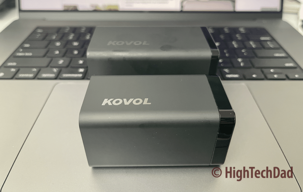 120W front & 65W back - Kovol GaN Charging Mate chargers - HighTechDad Review