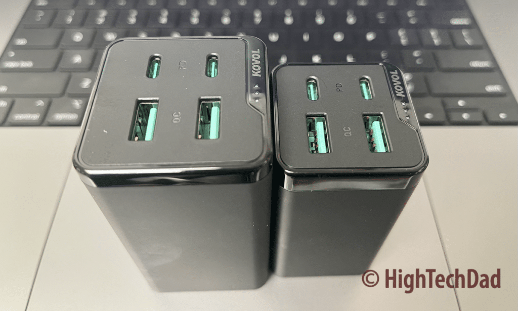 Top view - Kovol GaN Charging Mate chargers - HighTechDad Review