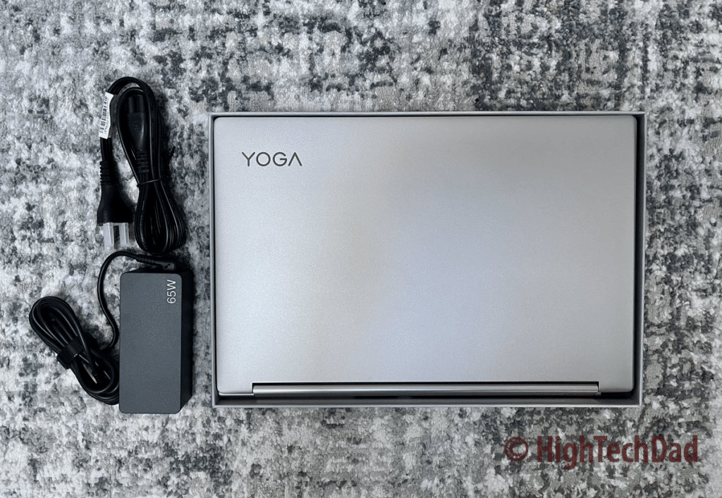 In the box - Lenovo Yoga 9i laptop - HighTechDad review