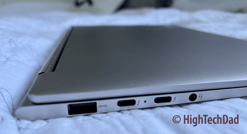 Side view - Lenovo Yoga 9i laptop - HighTechDad review