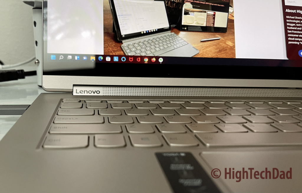 Keyboard - Lenovo Yoga 9i laptop - HighTechDad review