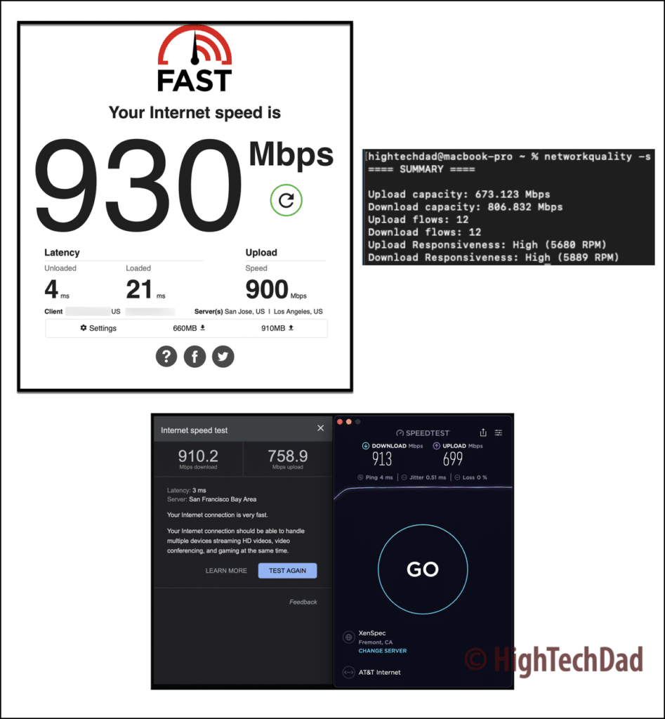 HighTechDad speed test results macOS 12.3 (Dev beta)