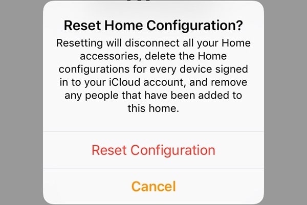 Reset Home Configuration?