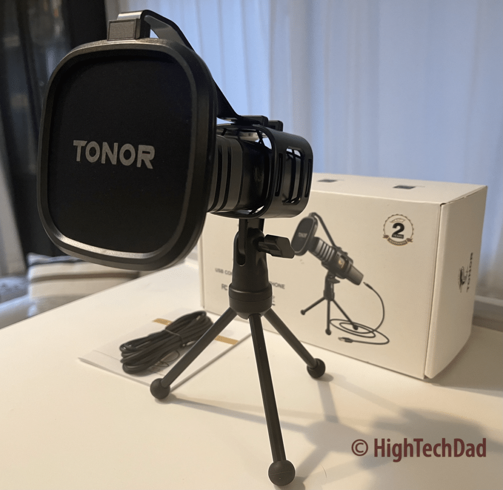 Add-ons attached - TONOR TC30 mic - HighTechDad review
