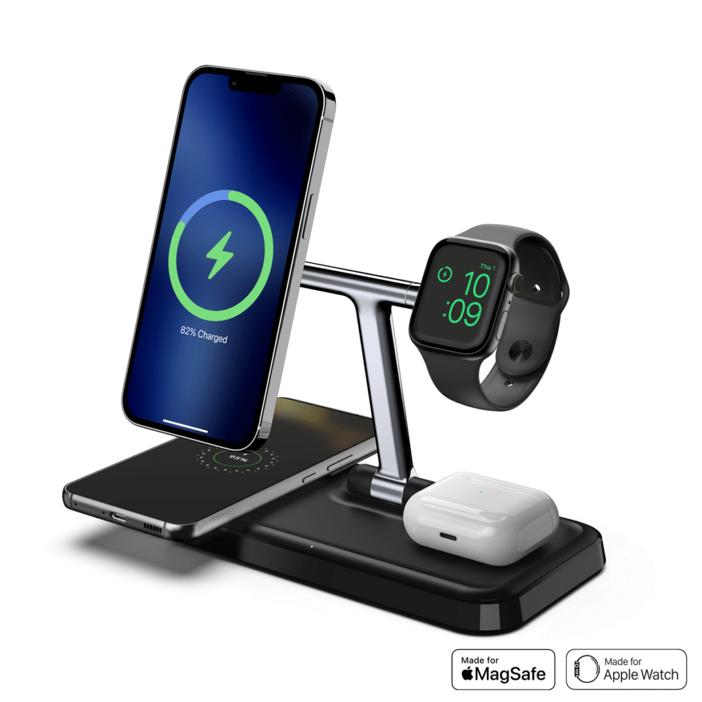 4 devices - HYPER HyperJuice 4-in-1 Wireless Charger with MagSafe