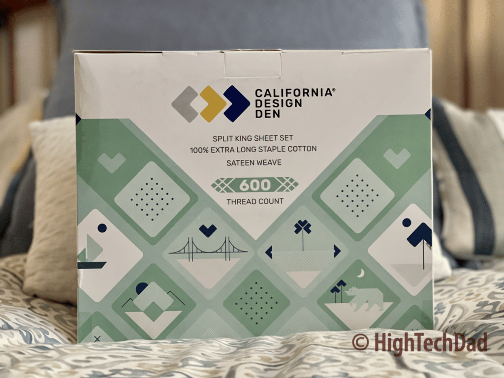 In the box - California Design Den sheets - HighTechDad Review
