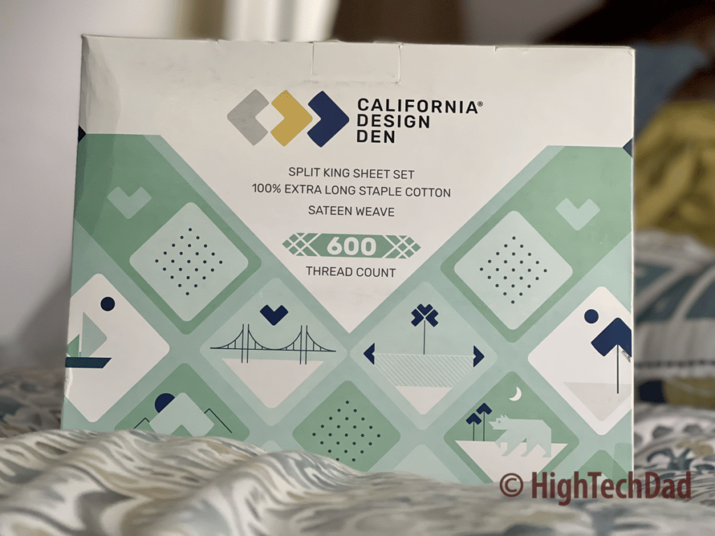 In the box - California Design Den sheets - HighTechDad review