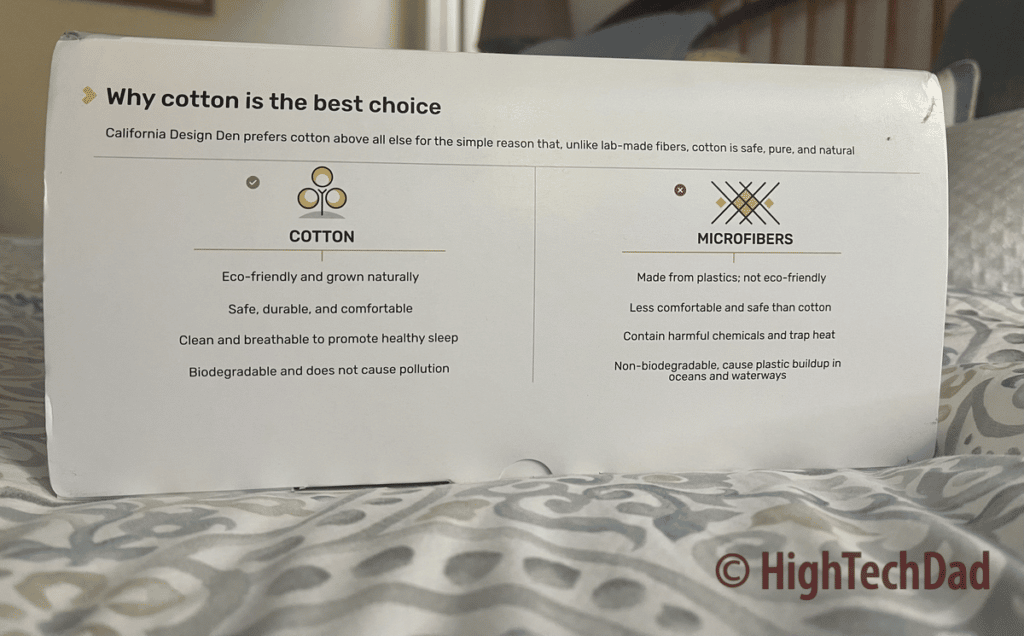 Why cotton? - California Design Den sheets - HighTechDad Review