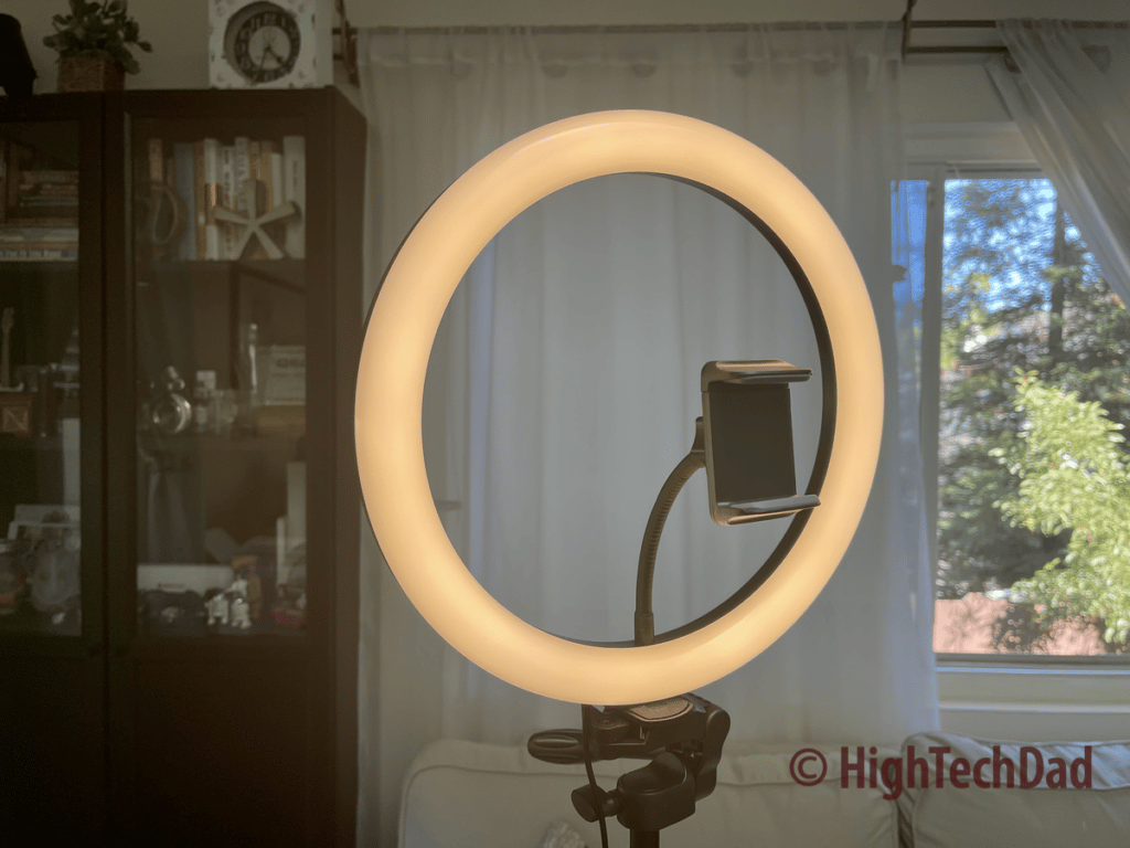 Warm lighting  - TONOR TRL-20 Ring Light - HighTechDad review