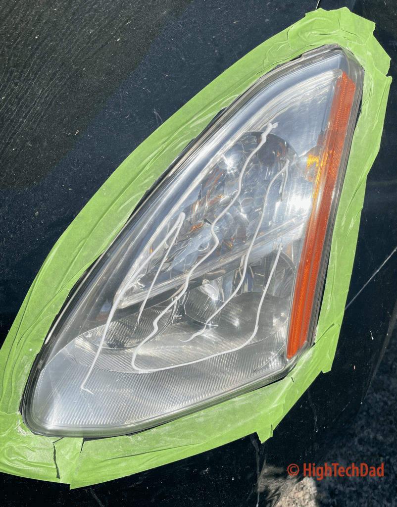 Apply the polish - QUIXX Headlight Restoration Kit - HighTechDad Review
