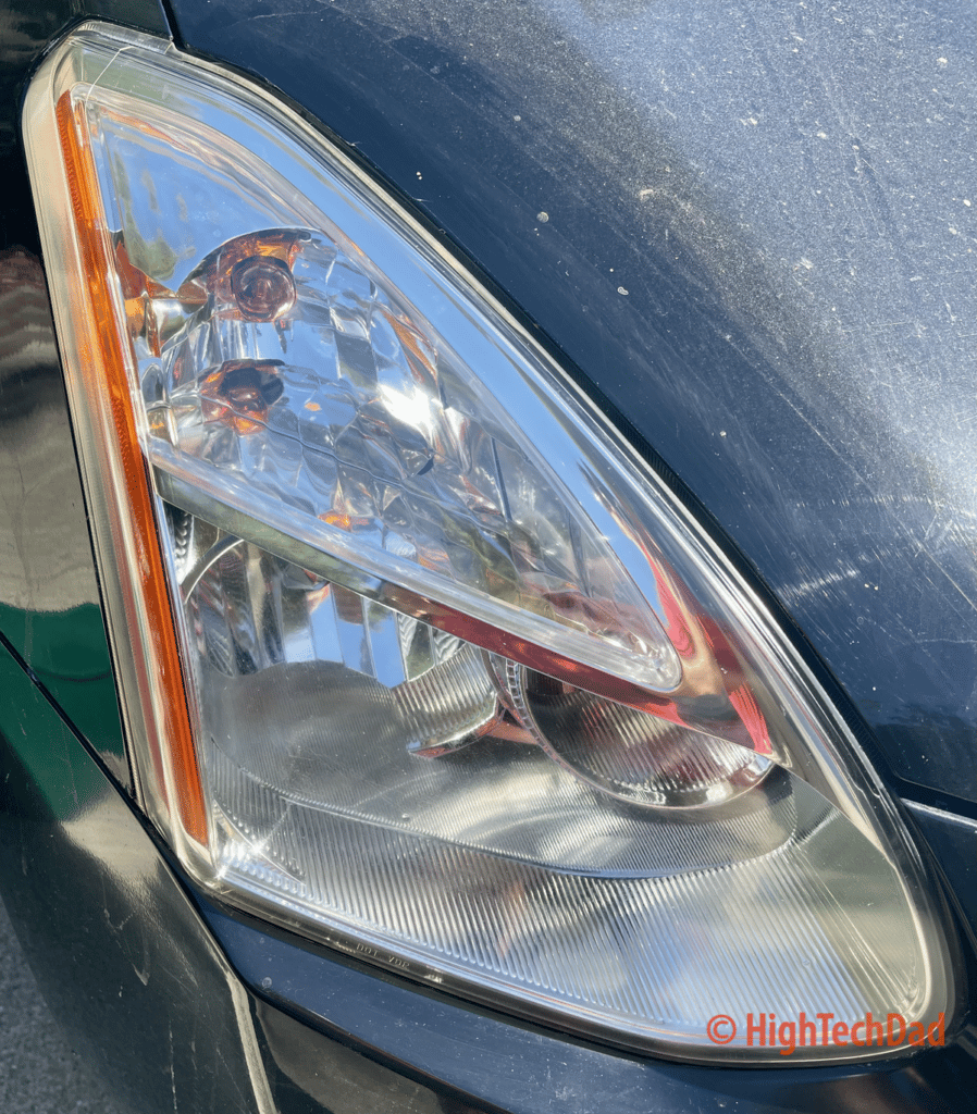 After results - QUIXX Headlight Restoration Kit - HighTechDad Review