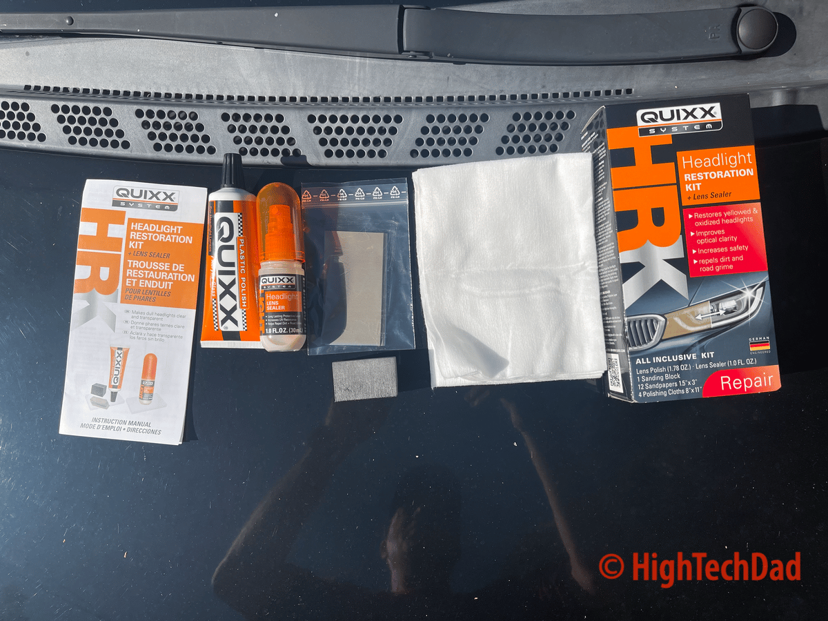 QUIXX Headlight Restoration Kit contents