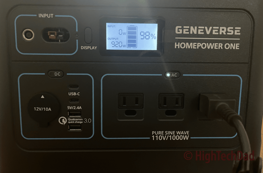Using a vacuum  - GENEVERSE HomePower ONE - HighTechDad review