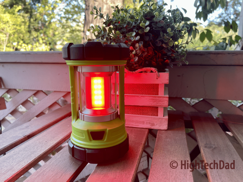 Red light on during day - HOKOLITE Spotlight & Camping Lantern - HighTechDad Review