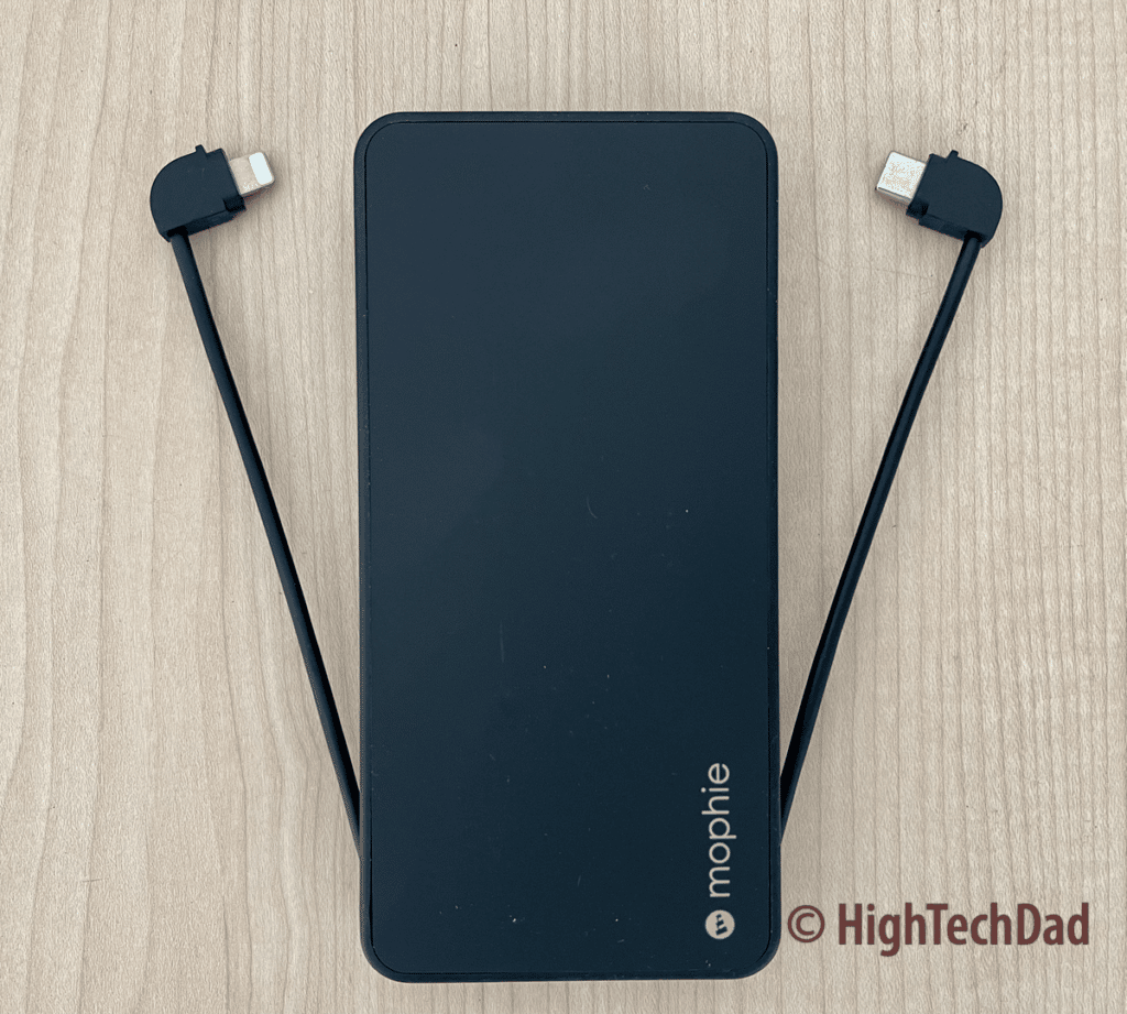 Built-in charging cables - Mophie PowerStation Pro XL & Powerstation Plus - HighTechDad review
