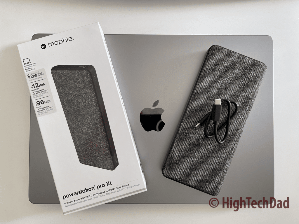 Battery, cable, and box - Mophie PowerStation Pro XL & Powerstation Plus - HighTechDad review